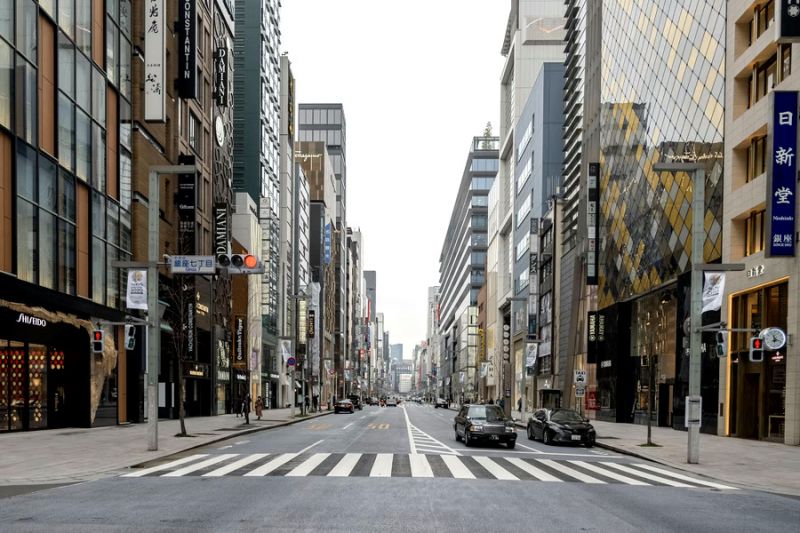 phố ginza vắng vẻ vì inbound tourism bị tạm ngưng do đại dịch phố ginza vắng vẻ vì inbound tourism bị tạm ngưng do đại dịch